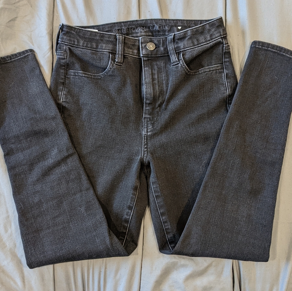 Black hi-rise jeggings